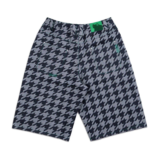 5age Houndstooth Denim Shorts