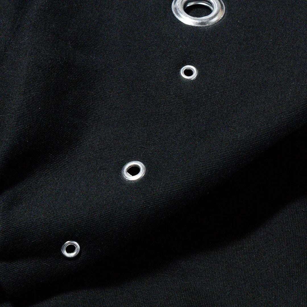 Pierced Patch Zip Hoodie