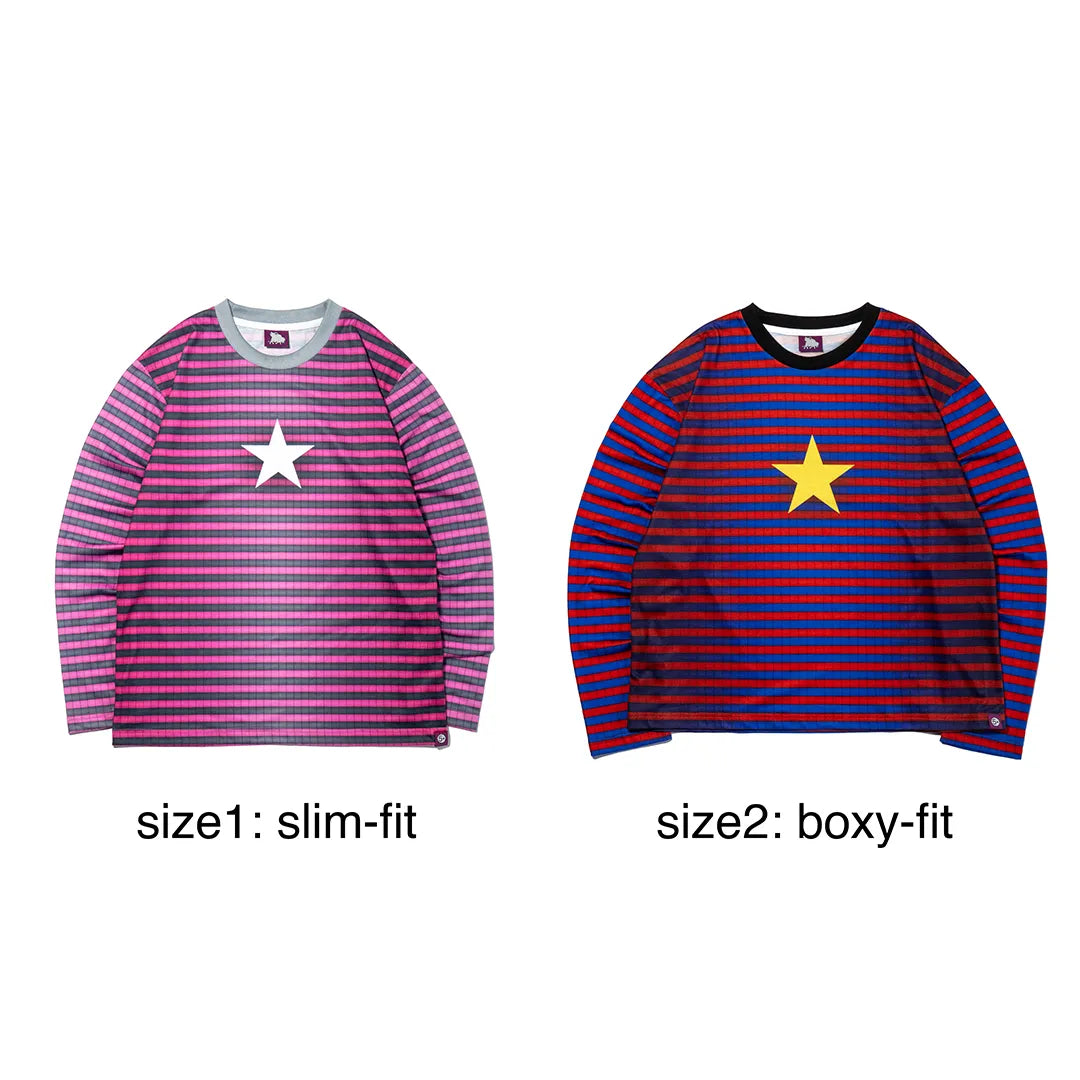 Full-Graphic Star Striped L/S Tee