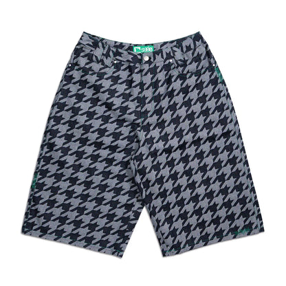 5age Houndstooth Denim Shorts