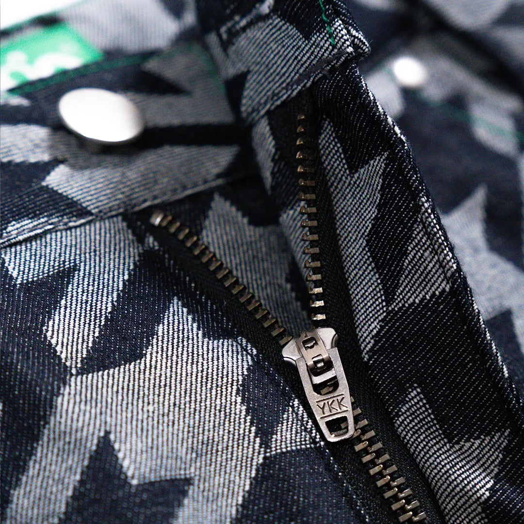 5age Houndstooth Denim Shorts
