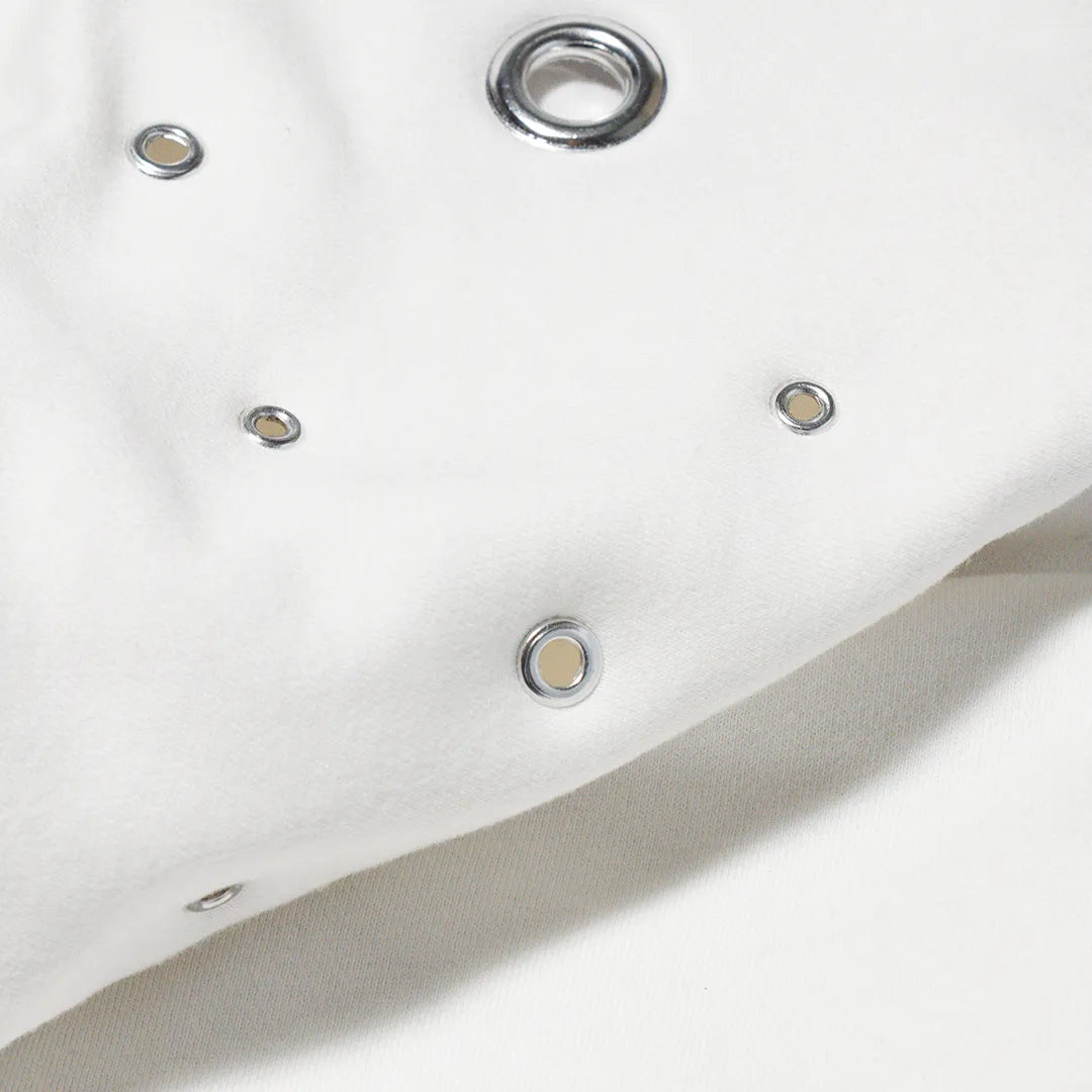 Pierced Patch Zip Hoodie