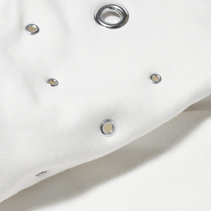Pierced Patch Zip Hoodie