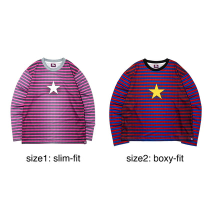 Full-Graphic Star Striped L/S Tee