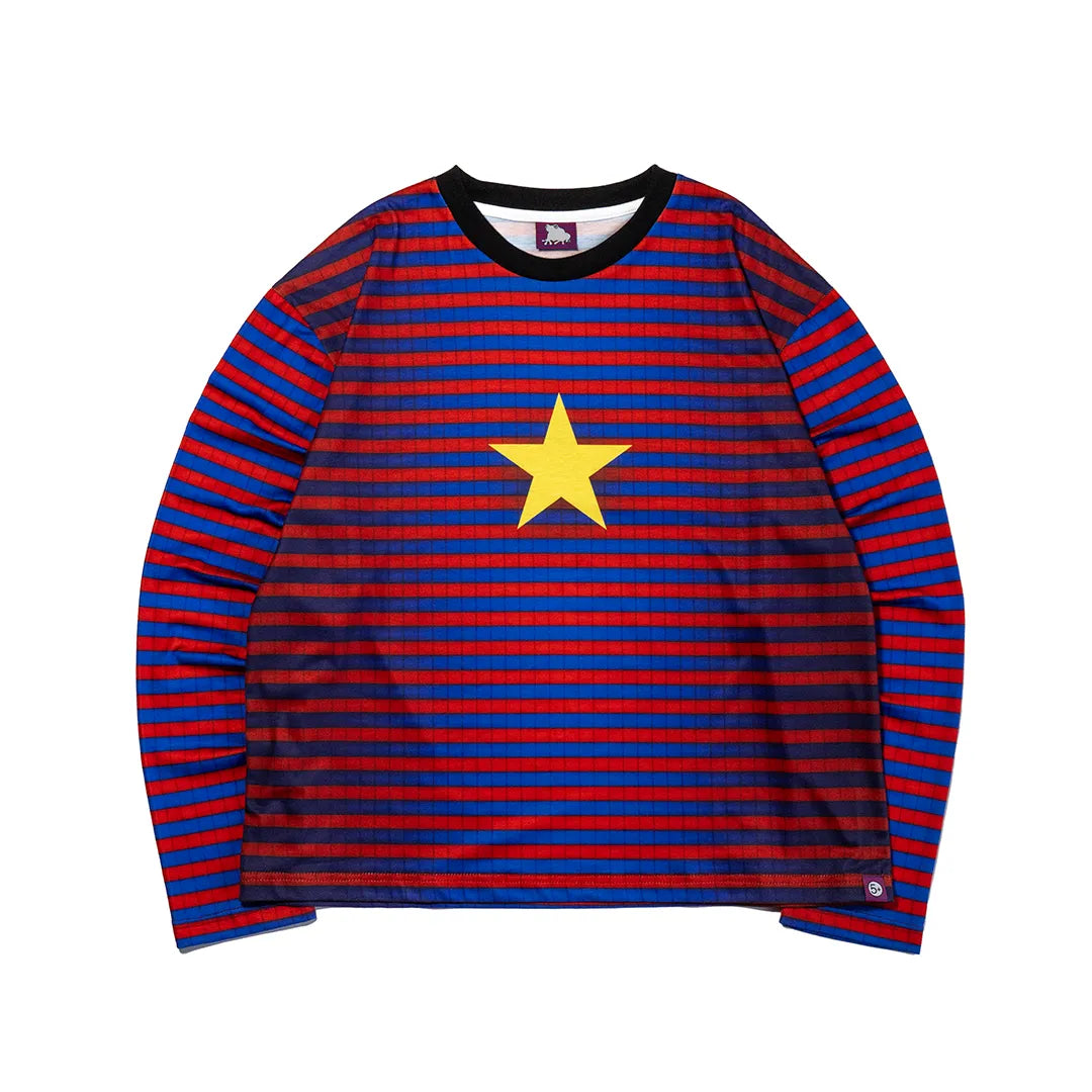 Full-Graphic Star Striped L/S Tee