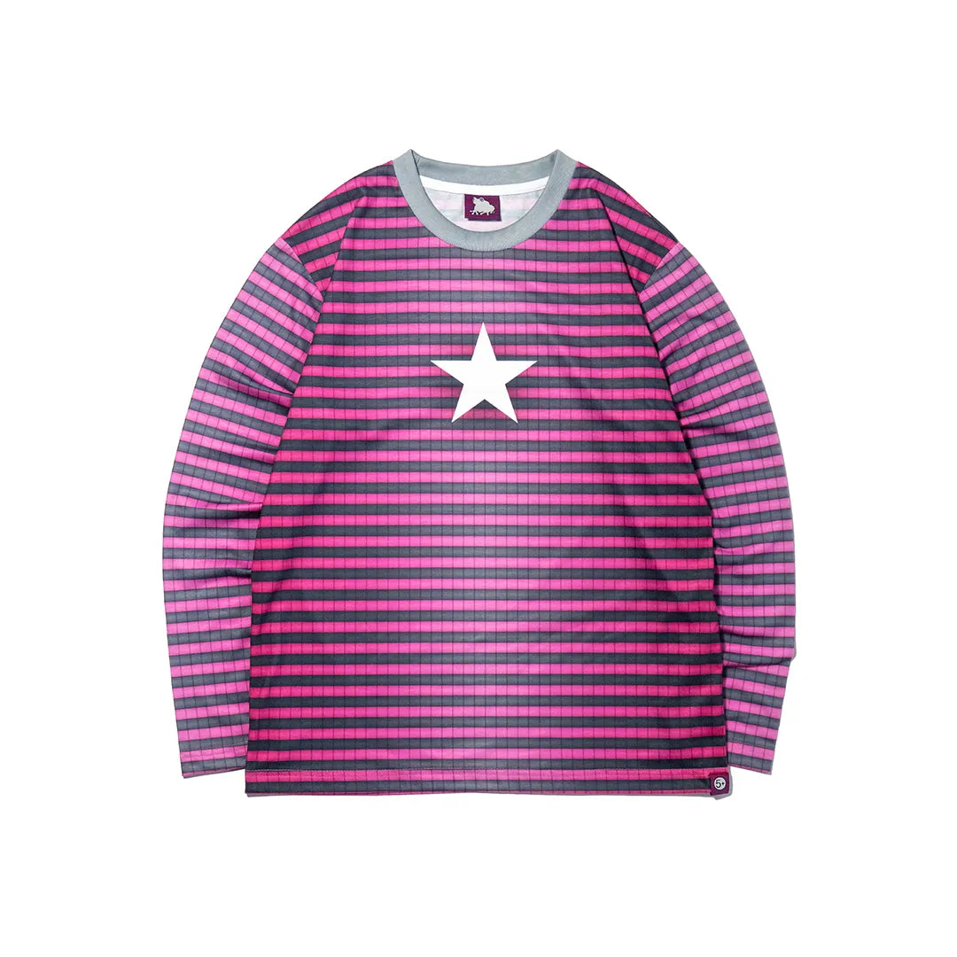Full-Graphic Star Striped L/S Tee