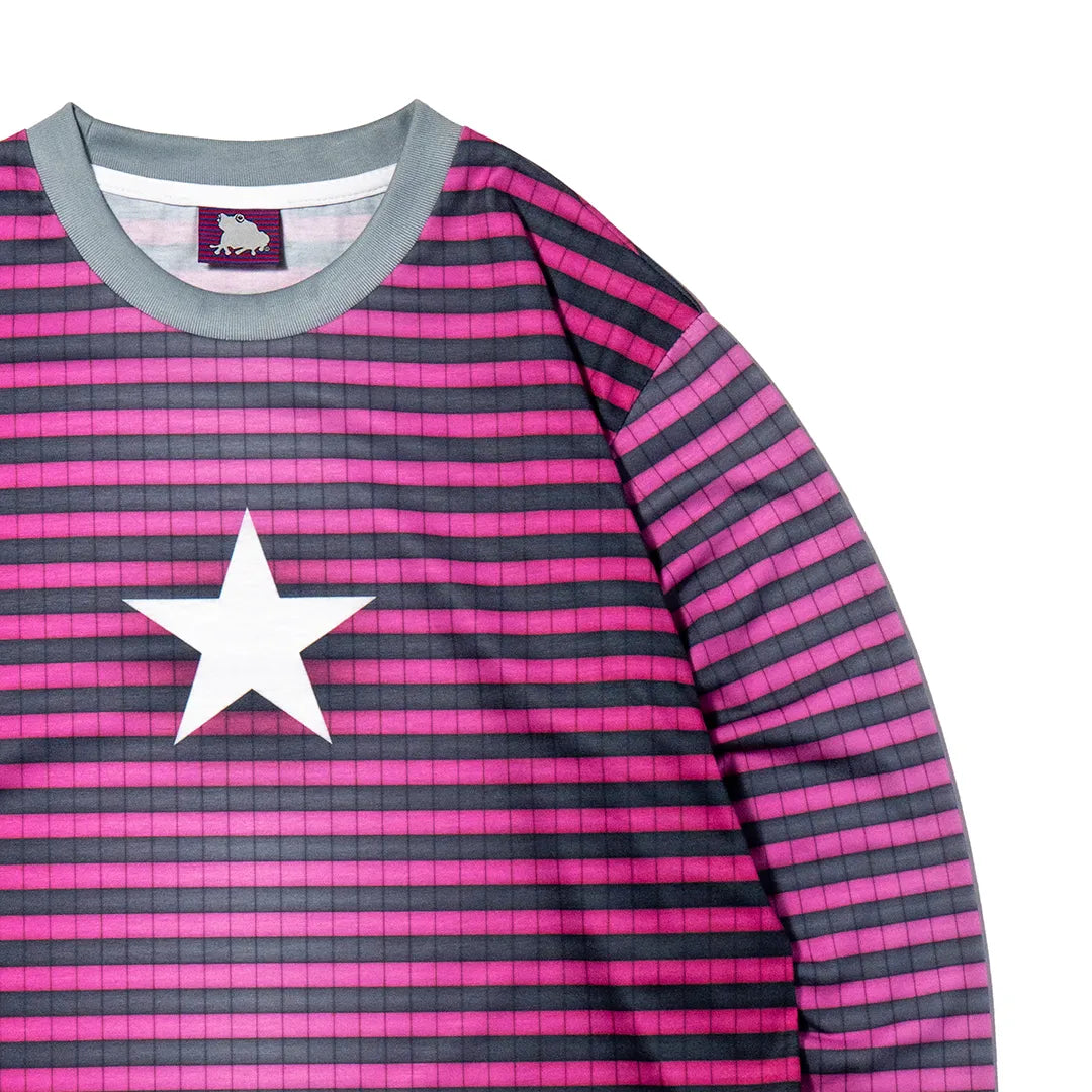 Full-Graphic Star Striped L/S Tee