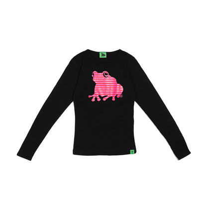 Striped SAGE FROG Baby L/S Tee