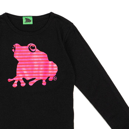 Striped SAGE FROG Baby L/S Tee