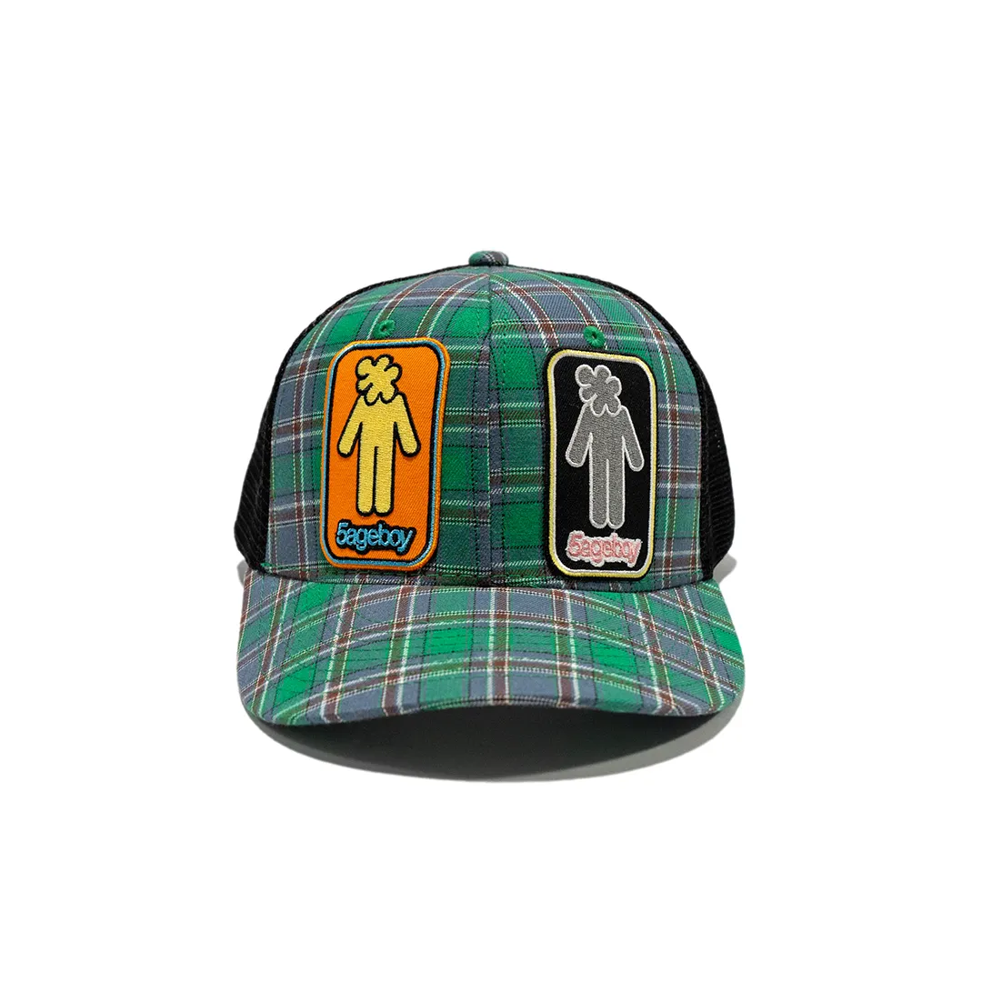 Plaid Mesh Cap