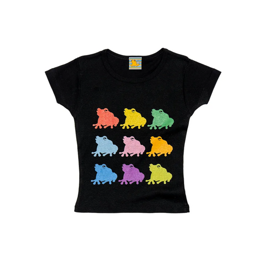 Multi Color kaeru lady's S/S mini Tee