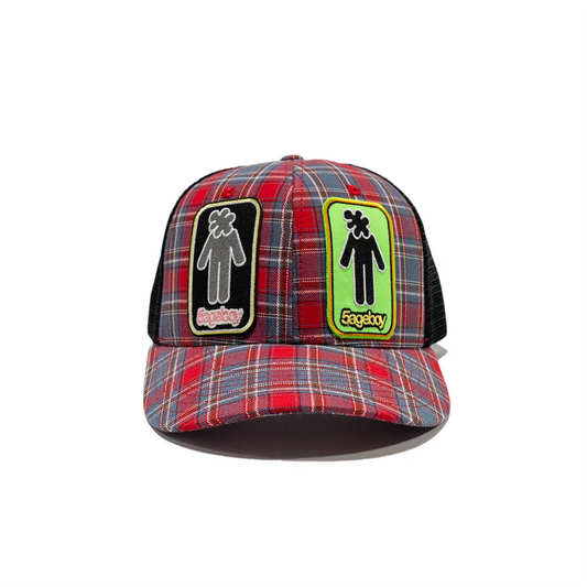 Plaid Mesh Cap