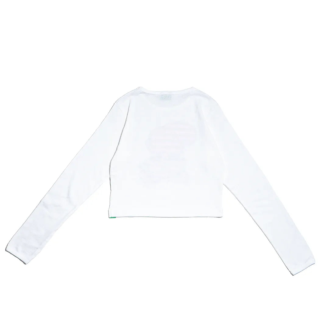Striped Tie Bear Cropped L/S Tee