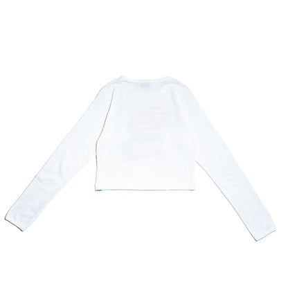 Striped Tie Bear Cropped L/S Tee
