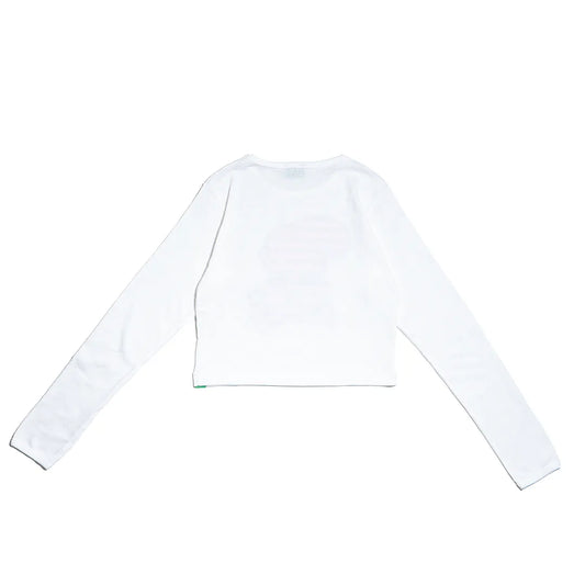 Striped Tie Bear Cropped L/S Tee