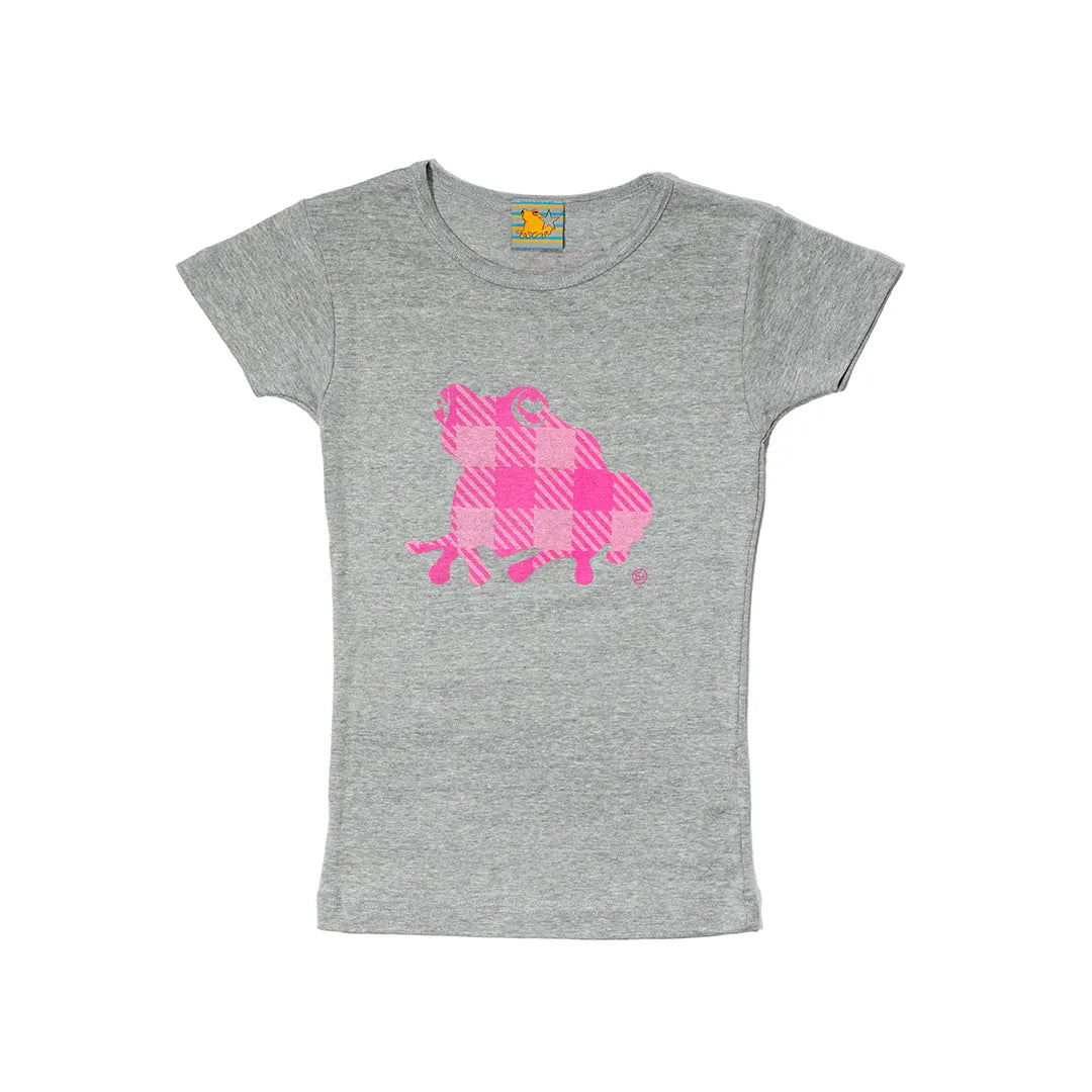 gingham kaeru lady's S/S Tee