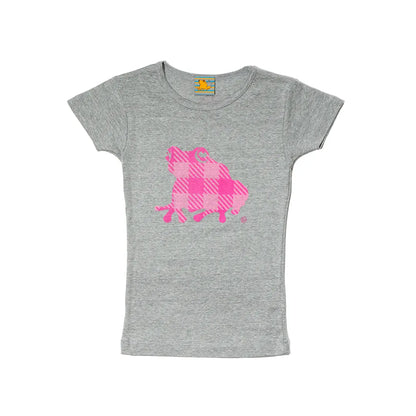 gingham kaeru lady's S/S Tee