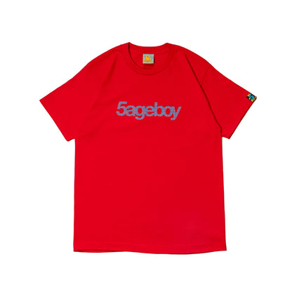 5ageboy gingham logo S/S Tee