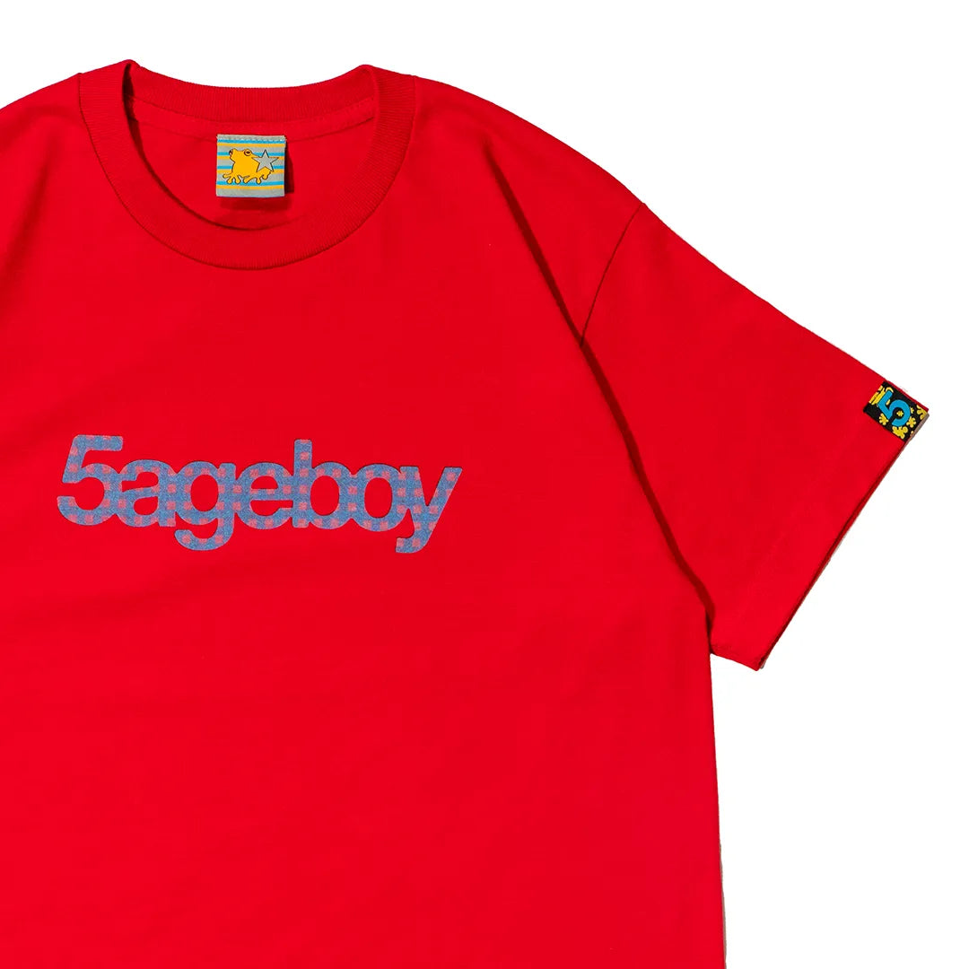 5ageboy gingham logo S/S Tee