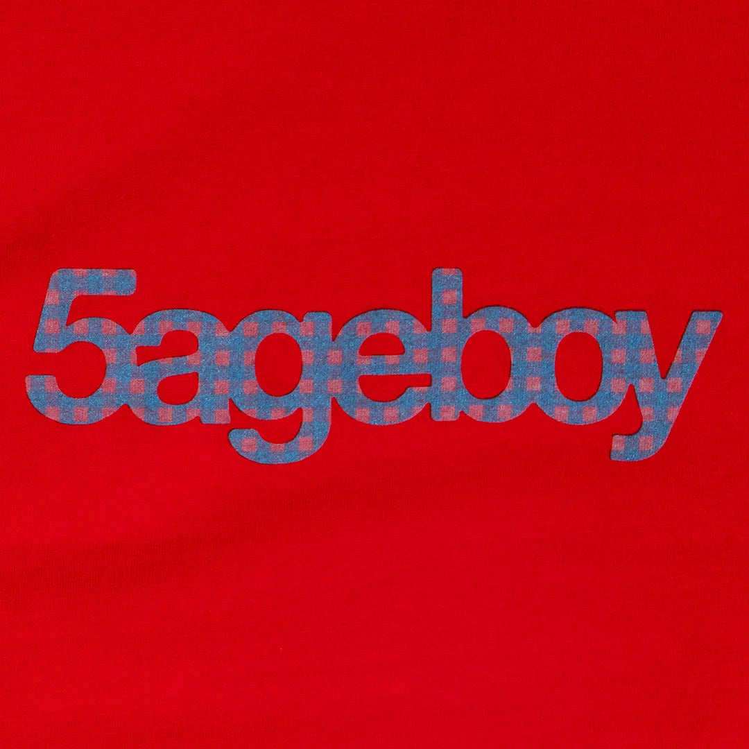 5ageboy gingham logo S/S Tee