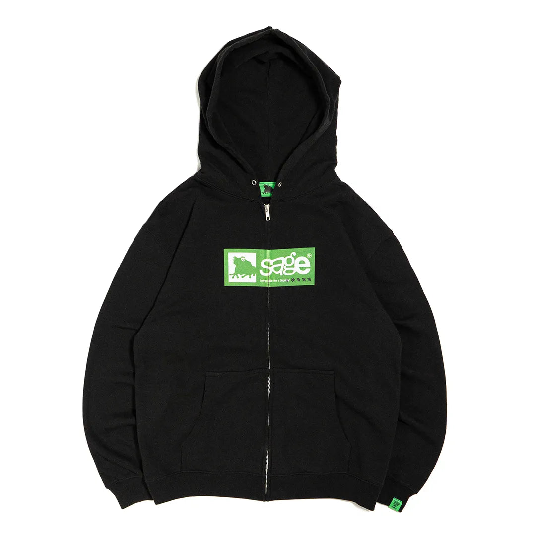 5age Box Logo zip hoodie