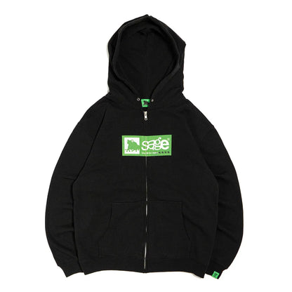 5age Box Logo zip hoodie