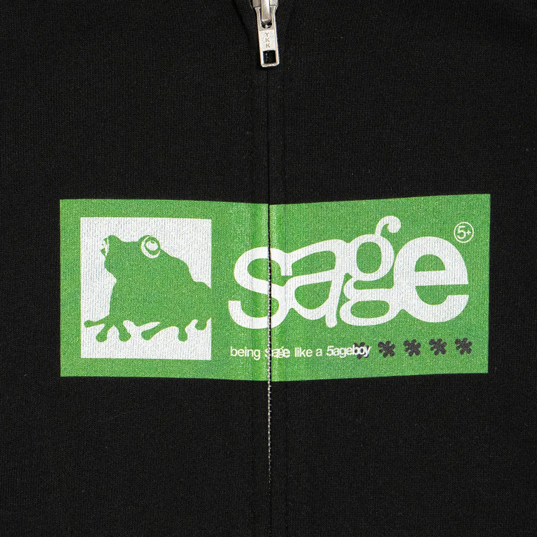 5age Box Logo zip hoodie
