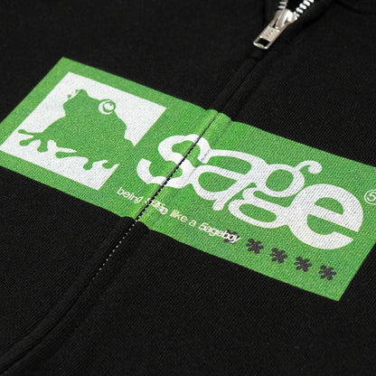 5age Box Logo zip hoodie